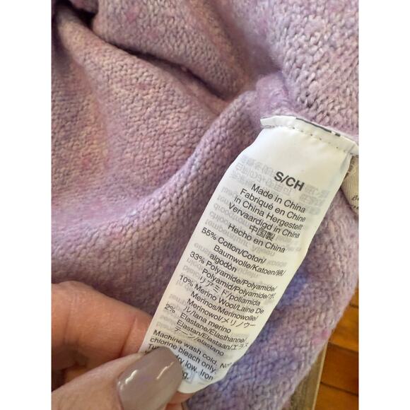 Madewell Colburne Cropped Cardigan Sweater Heather Orchid S - Picture 8 of 8